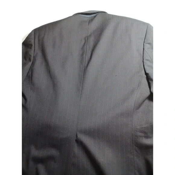 Men's Jeffrey Banks Couture Dark Blue‎ Pinstripe Suit , Size 40 Small - Picture 7 of 8